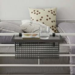 Universal Metal Bunk Bed Shelf Gunmetal/Mesh - Saracina Home