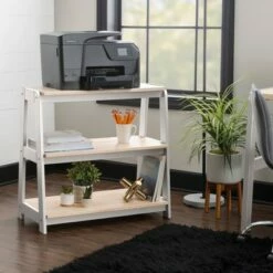30" Holton Bookcase Printer Stand - Linon White