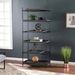 Caj Sliding Shelf Etagere Black - Southern Enterprises -Bookshelves Sales Shop unnamed file 3244