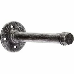 Farmlyn Creek 6 Pack Bronze Metal Industrial Pipe Shelf Brackets with Hardware (9.25 x 3.25 In)