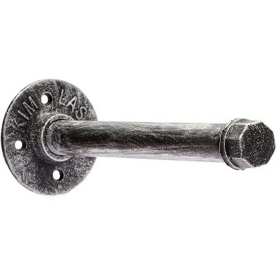 Farmlyn Creek 6 Pack Bronze Metal Industrial Pipe Shelf Brackets with Hardware (9.25 x 3.25 In) 2 Farmlyn Creek 6 Pack Bronze Metal Industrial Pipe Shelf Brackets with Hardware (9.25 x 3.25 In)