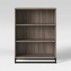 Mixed Material 3 Shelf Bookcase - Room Essentials™ Gray -Bookshelves Sales Shop unnamed file 3318