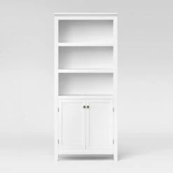 72" Carson 5 Shelf Bookcase with Doors - Threshold™ White -Bookshelves Sales Shop unnamed file 3344