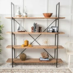 Septima 79" 4-Shelf Antique Bookcase - Antique - Christopher Knight Home