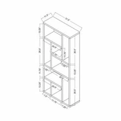 71" Stanza 9 Shelf Bookcase Canyon Cappuccino - HOMES: Inside + Out -Bookshelves Sales Shop unnamed file 3364