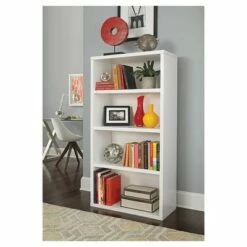 58" 4 Shelf Bookshelf White - ClosetMaid