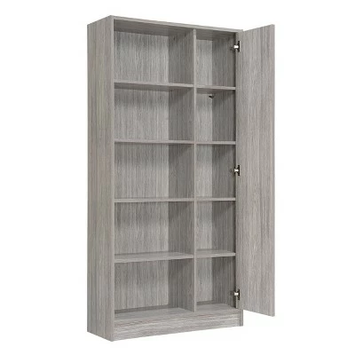 Amelia 64.8" Mid Century Bookcase - Christopher Knight Home Grey Oak 4 Amelia 64.8" Mid Century Bookcase - Christopher Knight Home Grey Oak - Image 2