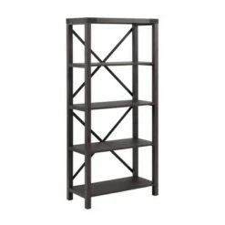 Sophie Rustic Farmhouse X Frame Bookshelf - Saracina Home Gray Wash -Bookshelves Sales Shop unnamed file 3383