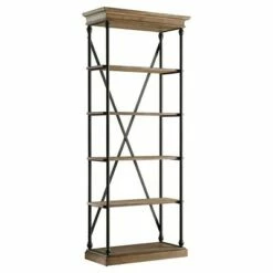 84" Belvidere 5 Shelf Narrow Bookshelf - Inspire Q Ivory White -Bookshelves Sales Shop unnamed file 3389
