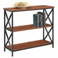 29.25" Tucson 3 Tier Bookcase Black/Cherry - Breighton Home