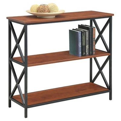 29.25" Tucson 3 Tier Bookcase Black/Cherry - Breighton Home 3 29.25" Tucson 3 Tier Bookcase Black/Cherry - Breighton Home