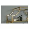 71" International Luxury Bookshelf Satin Gold Finish - Sauder