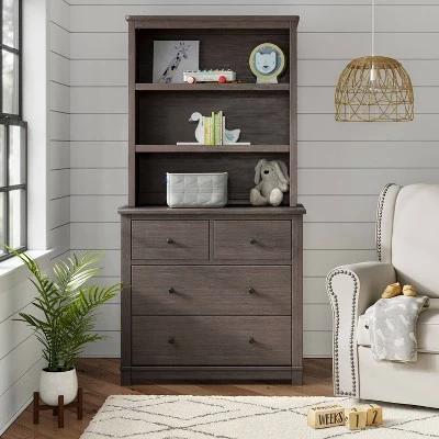 Simmons Kids' SlumberTime Monterey Bookcase/Hutch Rustic Gray 4 Simmons Kids' SlumberTime Monterey Bookcase/Hutch Rustic Gray - Image 2