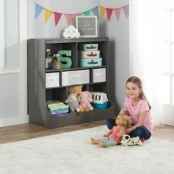 Badger Basket Combo Bin Storage Unit with 3 Baskets Charcoal -Bookshelves Sales Shop unnamed file 344