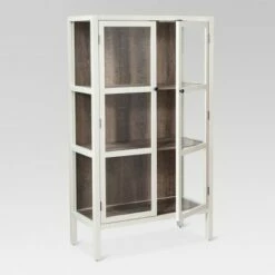 56.2" Hadley Library Cabinet with Glass Shell White - Threshold™ -Bookshelves Sales Shop unnamed file 3443