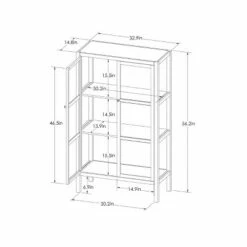 56.2" Hadley Library Cabinet with Glass Shell White - Threshold™ -Bookshelves Sales Shop unnamed file 3445