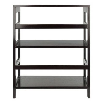 29.21" 2 Tier Leo Shelf Storage or Bookshelf Wide Espresso Brown - Winsome 5 29.21" 2 Tier Leo Shelf Storage or Bookshelf Wide Espresso Brown - Winsome - Image 3
