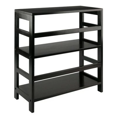 29.21" 2 Tier Leo Shelf Storage or Bookshelf Wide Espresso Brown - Winsome 6 29.21" 2 Tier Leo Shelf Storage or Bookshelf Wide Espresso Brown - Winsome - Image 4