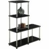 41.75" Designs2Go 4 Tier Multi Shelf L Bookshelf - Breighton Home Black 2 41.75" Designs2Go 4 Tier Multi Shelf L Bookshelf - Breighton Home Black -Bookshelves Sales Shop unnamed file 3473