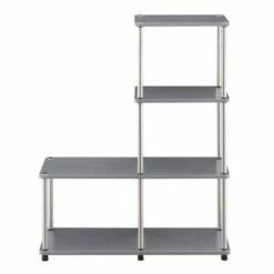 41.75" Designs2Go 4 Tier Multi Shelf L Bookshelf - Breighton Home Black -Bookshelves Sales Shop unnamed file 3475