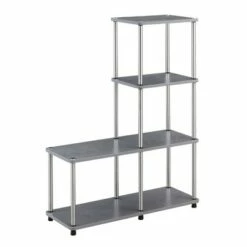 41.75" Designs2Go 4 Tier Multi Shelf L Bookshelf - Breighton Home Black -Bookshelves Sales Shop unnamed file 3479