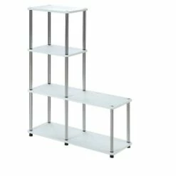 41.75" Designs2Go 4 Tier Multi Shelf L Bookshelf - Breighton Home Black -Bookshelves Sales Shop unnamed file 3480