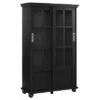 Capewood Bookcase with Sliding Glass Doors 51" - Room & Joy Black -Bookshelves Sales Shop unnamed file 3497