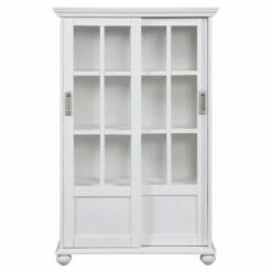 Capewood Bookcase with Sliding Glass Doors 51" - Room & Joy Black -Bookshelves Sales Shop unnamed file 3506