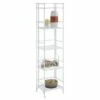 57.75" 5 Tier Folding Metal Shelf White - Breighton Home -Bookshelves Sales Shop unnamed file 3541