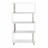 60.5" Bucklon Assymetrical Etagere White/Champagne - Aiden Lane 1 60.5" Bucklon Assymetrical Etagere White/Champagne - Aiden Lane -Bookshelves Sales Shop unnamed file 3563