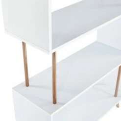 60.5" Bucklon Assymetrical Etagere White/Champagne - Aiden Lane -Bookshelves Sales Shop unnamed file 3567