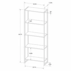 66.7" Paulo 4 Shelf Bookshelf White - Project 62™ -Bookshelves Sales Shop unnamed file 3572
