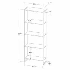 66.7" Paulo 4 Shelf Bookshelf White - Project 62™ -Bookshelves Sales Shop unnamed file 3573