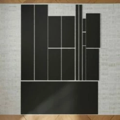 72" Elaine 5 Shelf Standard Bookcase - Brookside Home Dark Gray -Bookshelves Sales Shop unnamed file 3579