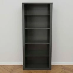 72" Elaine 5 Shelf Standard Bookcase - Brookside Home Dark Gray -Bookshelves Sales Shop unnamed file 3582