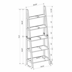 Acadia Ladder Bookshelf - Linon Gray -Bookshelves Sales Shop unnamed file 3594