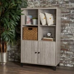 Justina Mid-Century Cabinet - Christopher Knight Home Gray Oak