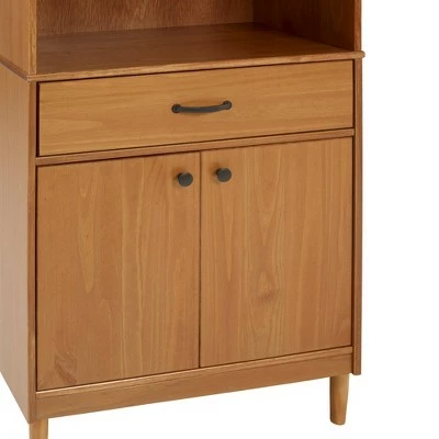 70" Murray High Rise Solid Wood Storage Hutch - Saracina Home Caramel 4 70" Murray High Rise Solid Wood Storage Hutch - Saracina Home Caramel - Image 2