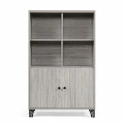 Justina Mid-Century Cabinet - Christopher Knight Home Gray Oak -Bookshelves Sales Shop unnamed file 365