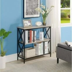 29.75" Tucson 3 Tier Bookcase - Breighton Home Sandstone