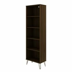 Rockefeller 5 Shelf Bookcase - Manhattan Comfort Brown -Bookshelves Sales Shop unnamed file 3696