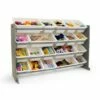 XL Toy Organizer with 20 Bins Inspire Collection Gray/White - Humble Crew