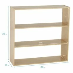 ECR4Kids Birch Streamline 2-Shelf Storage Cabinet without Back