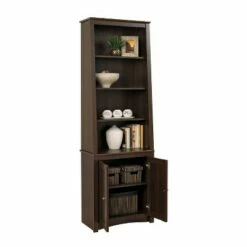 Tall Slant-Back Bookcase with 2 Shaker Doors Espresso - Prepac -Bookshelves Sales Shop unnamed file 3735