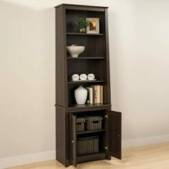 Tall Slant-Back Bookcase with 2 Shaker Doors Espresso - Prepac -Bookshelves Sales Shop unnamed file 3737