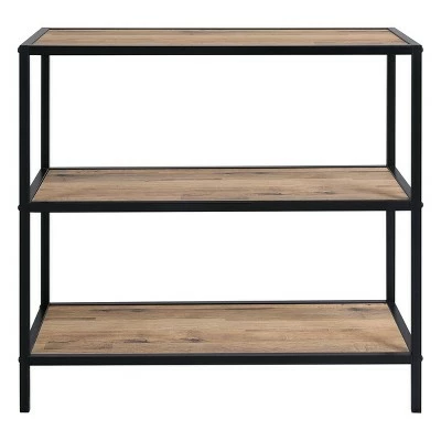 30" Quinton 2 Shelf Bookcase Salvage Oak - OSP Home Furnishings 3 30" Quinton 2 Shelf Bookcase Salvage Oak - OSP Home Furnishings