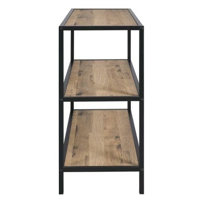 30" Quinton 2 Shelf Bookcase Salvage Oak - OSP Home Furnishings 4 30" Quinton 2 Shelf Bookcase Salvage Oak - OSP Home Furnishings - Image 2