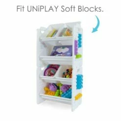 UNiPLAY Toy Organizer With 6 Removable Storage Bins and Block Play Panel, Multi-Size Bin Organizer -Bookshelves Sales Shop unnamed file 375