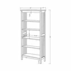 48" Tarchel 5 Shelves Media Shelf Antique Oak - HOMES: Inside + Out 9 48" Tarchel 5 Shelves Media Shelf Antique Oak - HOMES: Inside + Out -Bookshelves Sales Shop unnamed file 3759