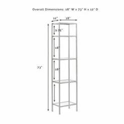 73" Aimee Narrow Etagere Oil Rubbed Bronze - Crosley -Bookshelves Sales Shop unnamed file 3768